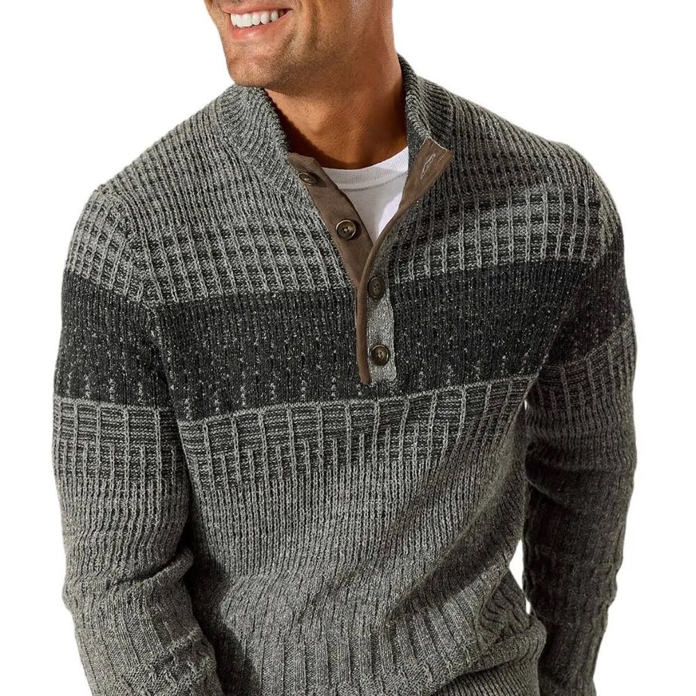 Mens Tommy Bahama Riptide Cove Half Button Mock Neck Sweater
